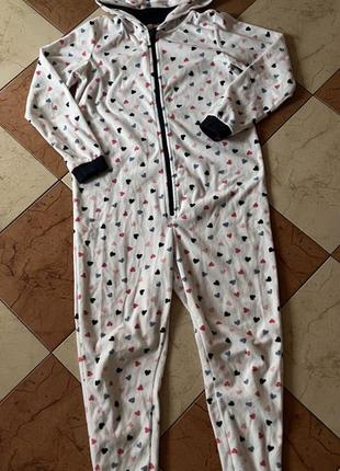 Теплая пижама комбинезон