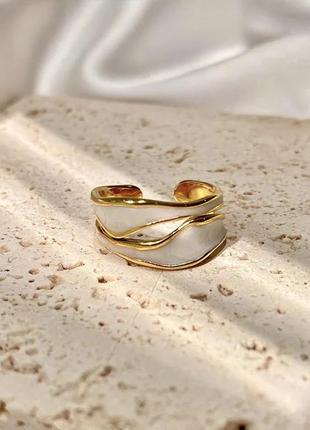 Мраморное колечко, кольцо, золото, украшение, подарок2 фото