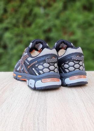 Чоловічі кросівки asics gel-kahana 8 grey orange сірого з оранжевим кольорів4 фото