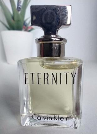 Eternity calvin klein, винтажная миниатюра, parfum/чистые духи, 4 мл