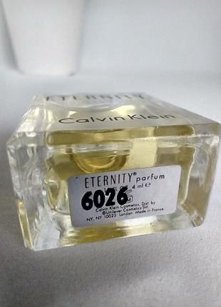 Eternity calvin klein, вінтажна мініатюра, parfum/чисті парфуми, 4 мл6 фото
