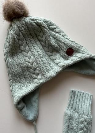 Комплект шапка и перчатки от hm 4-8 лет4 фото