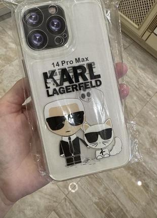 Чохол силікон karl lagerfeld 14/15 pro max