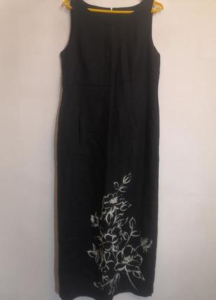 Льняное платье сарафан