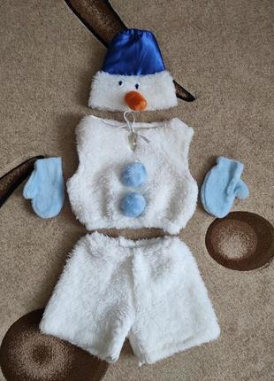 Новогодний костюм снеговика 4-6 лет1 фото