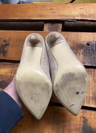 Женские замшевые туфли на шпильке super mauro (супер мауро 38рр 24 см оригинал бежевые)7 фото