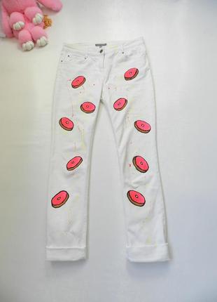 ✅джинси з кислотно яскравими барвами ручна робота laura ashley