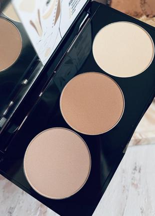 Smashbox step by step contour kit контурная палетка для лица с щеточкой скульптор бронзер пудра