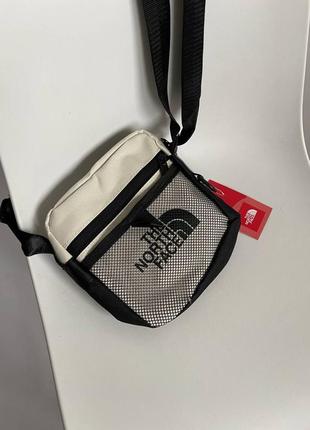 Месенджер the north face унісекс чорний/бежевий/фіолетовий, барсетка тнф, сумка через плече купити
