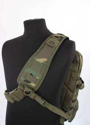 Тактичний штурмовий рюкзак однолямковий 29 л mil-tec камуфляж8 фото