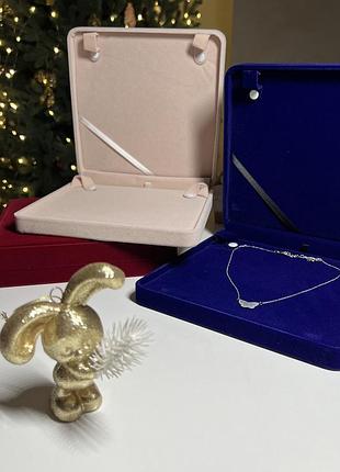 Оксамитовий футляр під кольє, цепочки коробка для колье