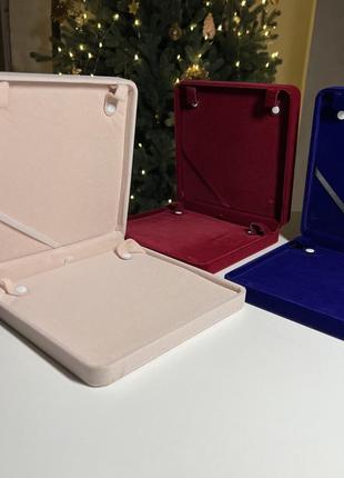 Оксамитовий футляр під кольє, цепочки коробка для колье