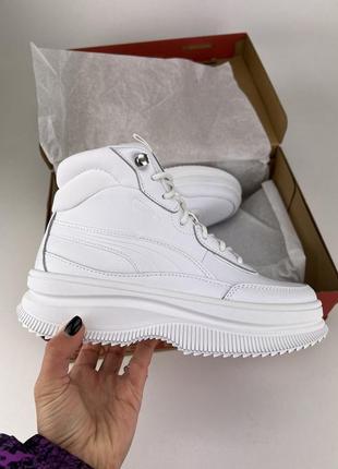 Ботинки puma mayra 39231601 white, оригинальные ботинки пума кожа женские майка