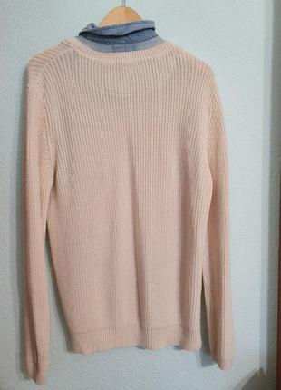 Кофта свитер с имитацией джинсовой сорочки2 фото