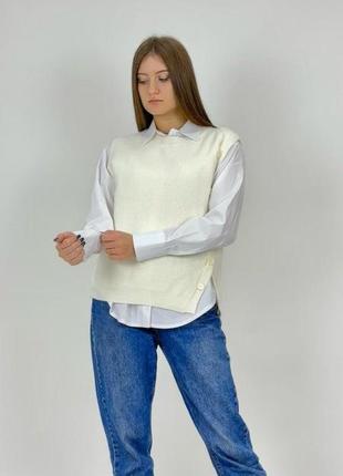 Жіноча жилетка + сорочка