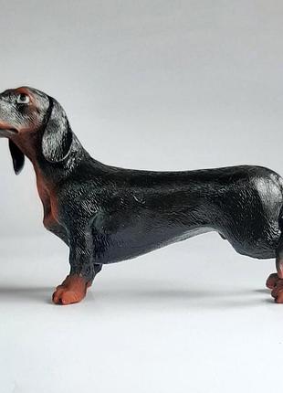 Статуетка такса, фігурка декоративна з таксою, такса подарунок, сувенір такса чорна