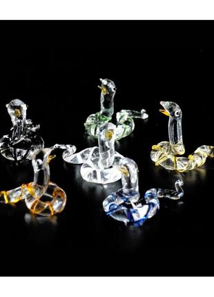 Змія кольорове скло набір 6 штук