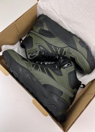 Черевики puma trinity mid hybrid l 39398504 green, оригінальні черевики пума шкіра...