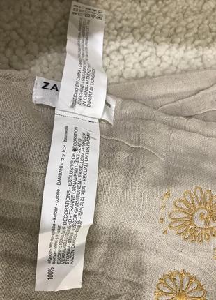 Zara accessories 💯 % cotton 23*150 вышивка