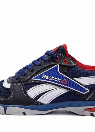 Чоловічі літні кросівки сітка reebok street style blue