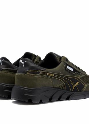 Мужские летние кроссовки сетка puma anzarun green