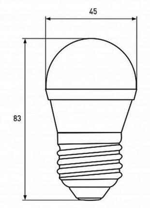 Лампочка euroelectric led g45 5w e27 4000k 220v (led-g45-05274(ee))3 фото