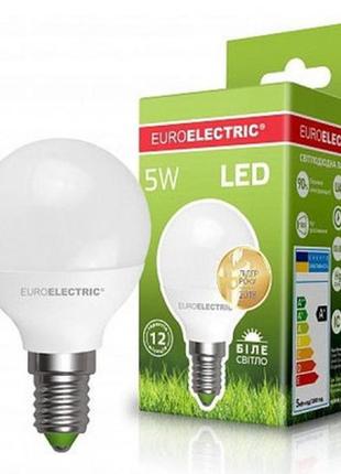 Лампочка euroelectric led g45 5w e14 4000k 220v (led-g45-05144(ee))2 фото