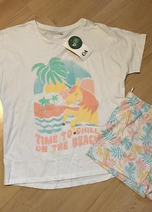 Пижама  единорог єдиноріг піжама c&a 152