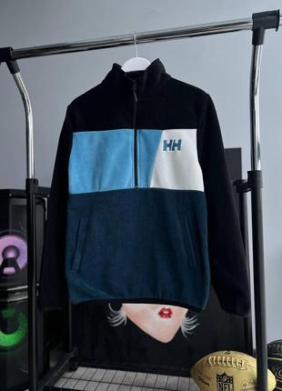Мужская флисовая кофта helly hansen синяя флиска на молнии без капюшона хелли хансен (b)