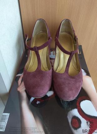 Туфлі вінтаж, marks & spencer, сливовий колір, 38 р