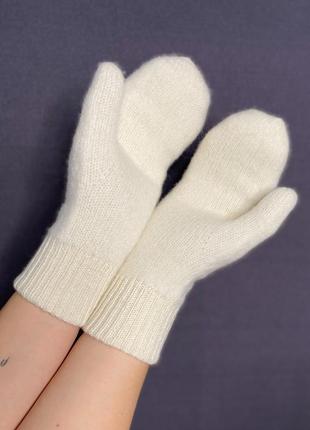 Теплі рукавички з кашеміром5 фото