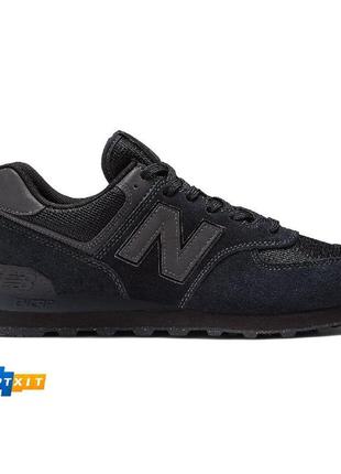 Чорні кросівки new balance ml574eve (total black)