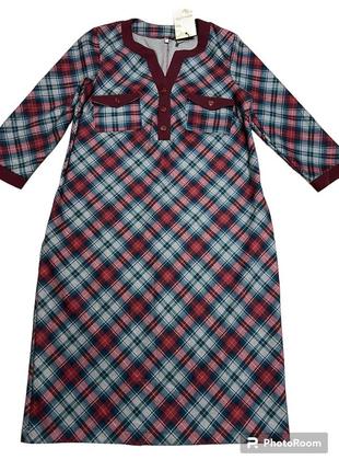 Классическое платье мэри  клетка , 48 р