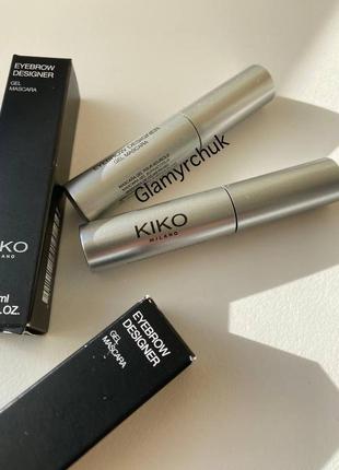 Гель для бровей kiko milano eyebrow designer gel mascara прозрачный фиксирующий гель для бровей.