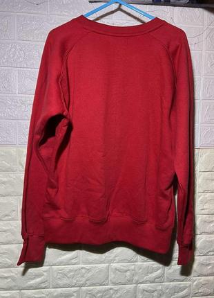 Крутой и классный свитер, на байке, оверсайс. насыщенного красного цвета4 фото