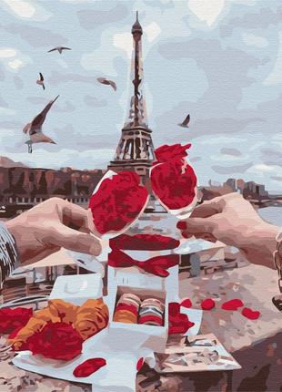 Картини за номерами "пікнік у парижі" розмальовки за цифрами. 40*50 см.україна
