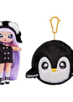 М'яка лялька na! na! na! surprise 2-in-1 cozy series - lavender penguin лавандовий пінгвін😍6 фото