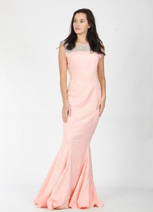 Платье персиковый (nd-13563-peach)