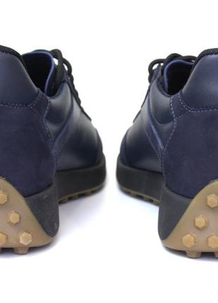Мужские кроссовки синие кожаные нубук вставки обувь больших размеров 46 47 48 rosso avangard dolga bolt blu bs5 фото