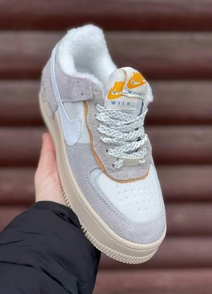 Женские кроссовки  nike air force shadow wild fur 20208 фото