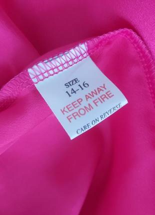 Женский розовый атласнтй халат на запах camille8 фото