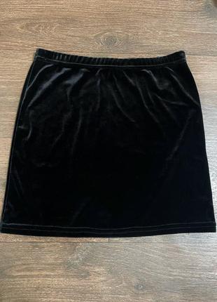 Черная мини юбка1 фото