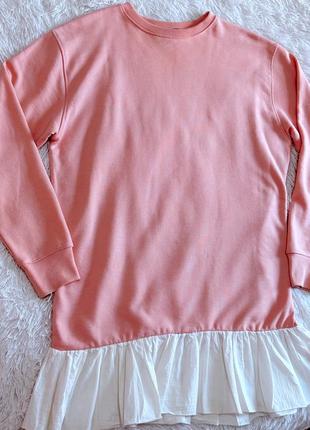 Стильное розовое платье missguided с рюшей3 фото