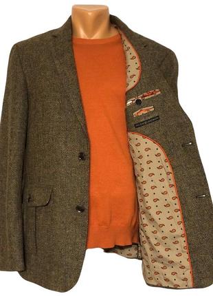 Шикарный твидовый эксклюзивный мужской пиджак4 фото
