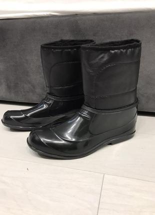Женские галоши резиновые, высокие, утепленные, зимние