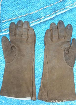 Перчатки лайковые оленья кожа ретро2 фото