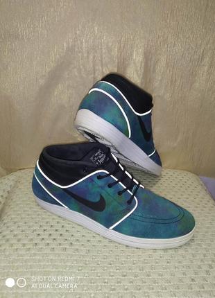 Кожаные кроссовки nike lunar stefan janoski sneakers sb mid sx 7.5 683684-002 skating shoes