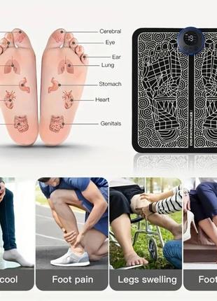 Массажный коврик foot massager массажер стимулятор черный для ног ступней ног от судороги и тяжести1 фото