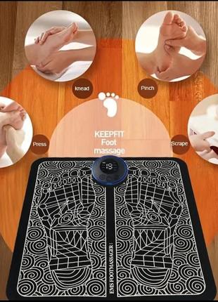 Масажний килимок foot massager масажер стимулятор чорний для ніг ступнів ніг від судоми та тяжкості2 фото