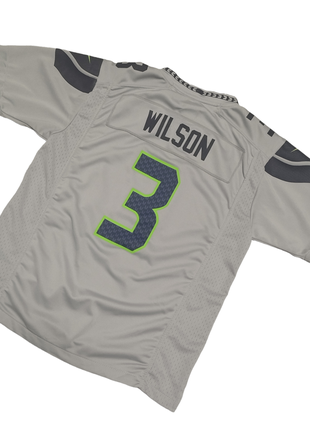 Чоловіча/підліткова футболка/джерсі nfl seattle seahawks russell wilson nike grey vapor untouchable limited player7 фото